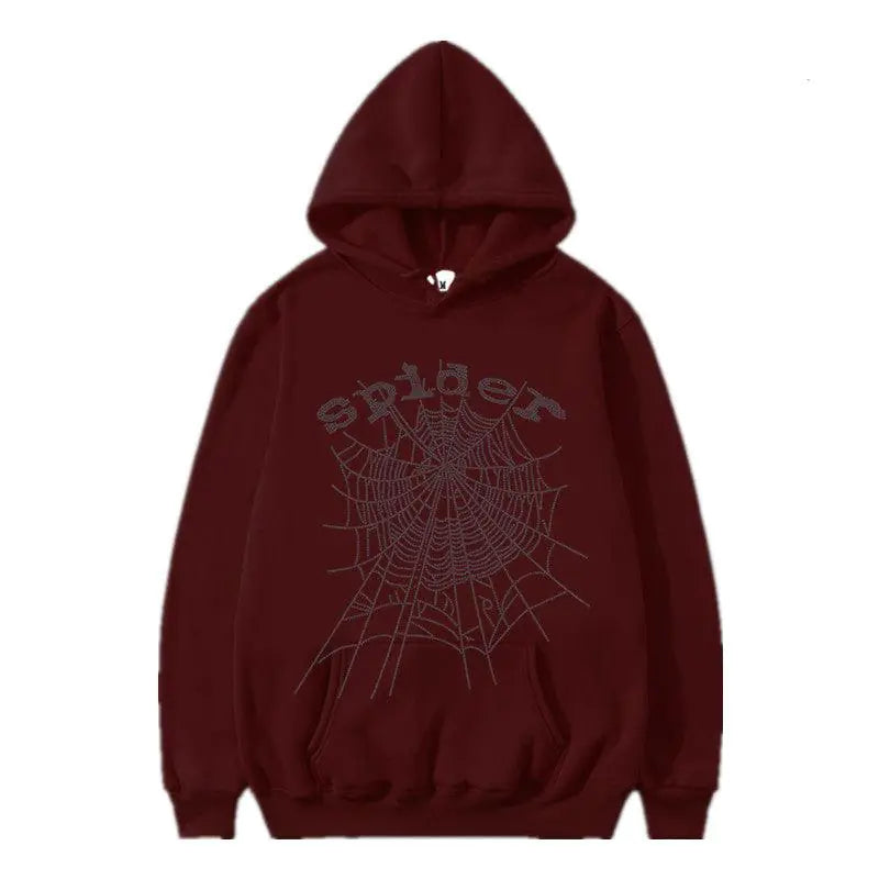 Spider Hoodies Rhinestone