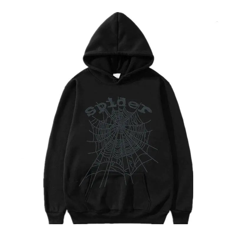 Spider Hoodies Rhinestone