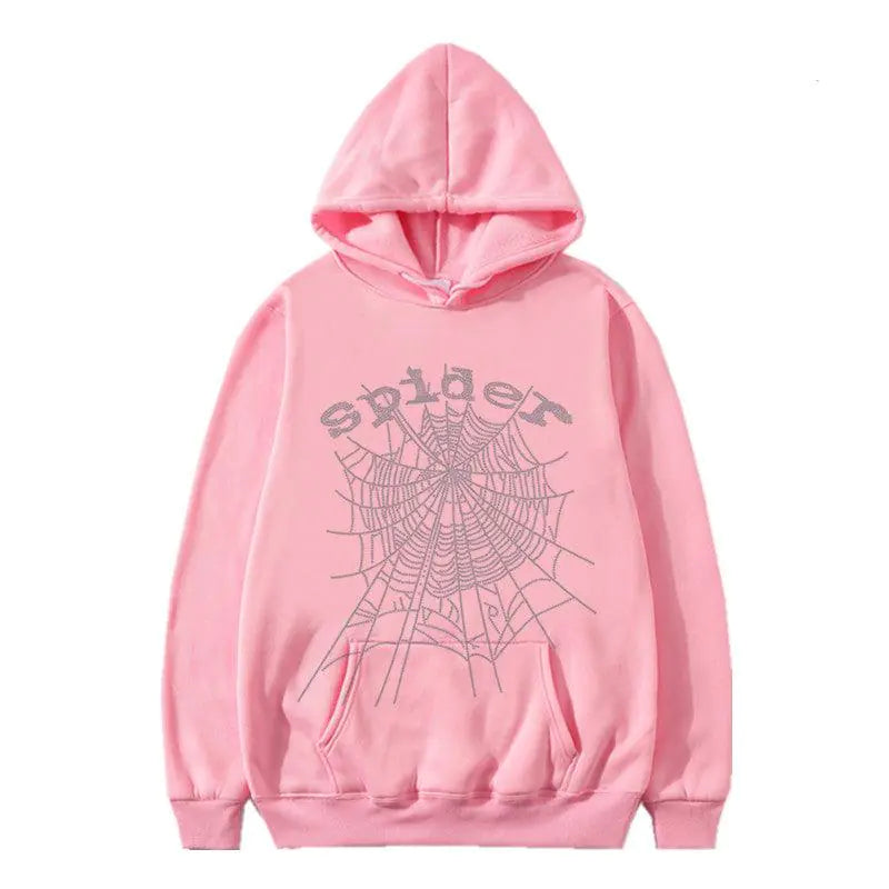 Spider Hoodies Rhinestone